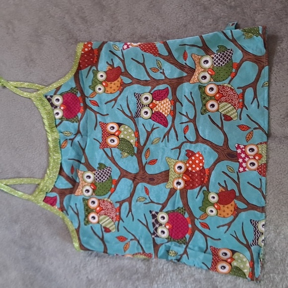 Girls Nick and Nora owl pajama set - Picture 5 of 6